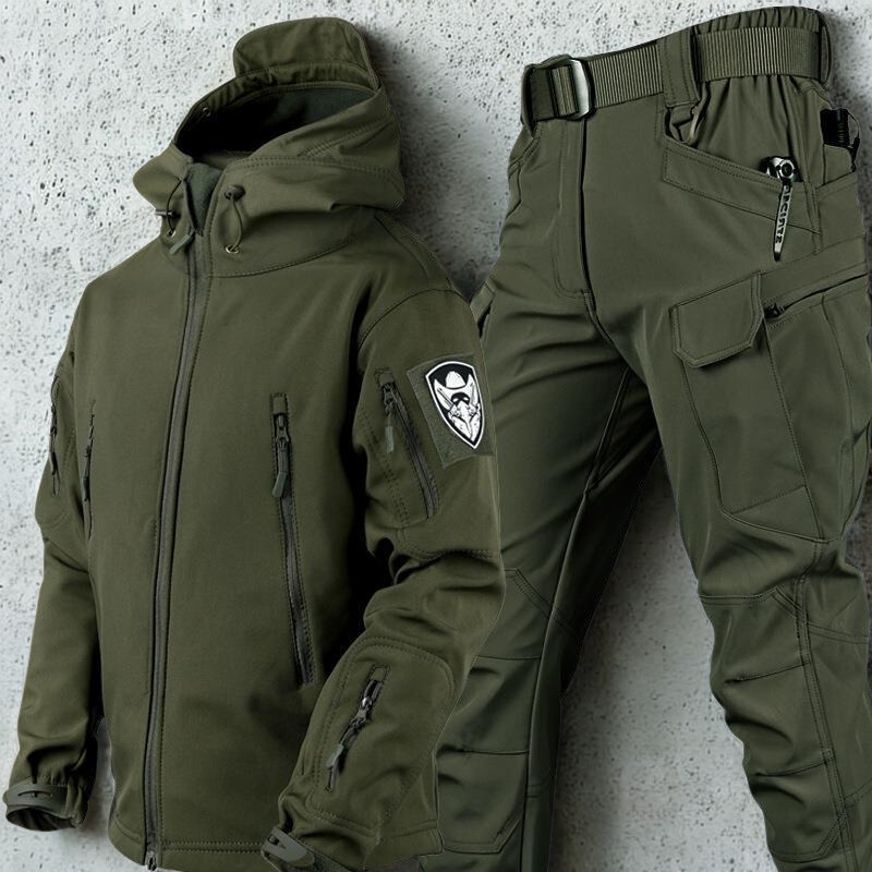 Stretch Hooded Articulated Knee Two-Piece Set