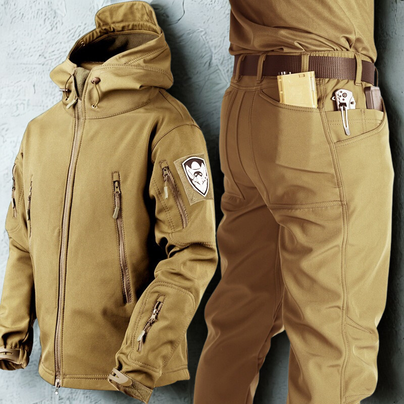 Stretch Hooded Articulated Knee Two-Piece Set