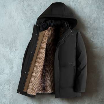 Weather-Resistant Detachable Lined Parka Jacket