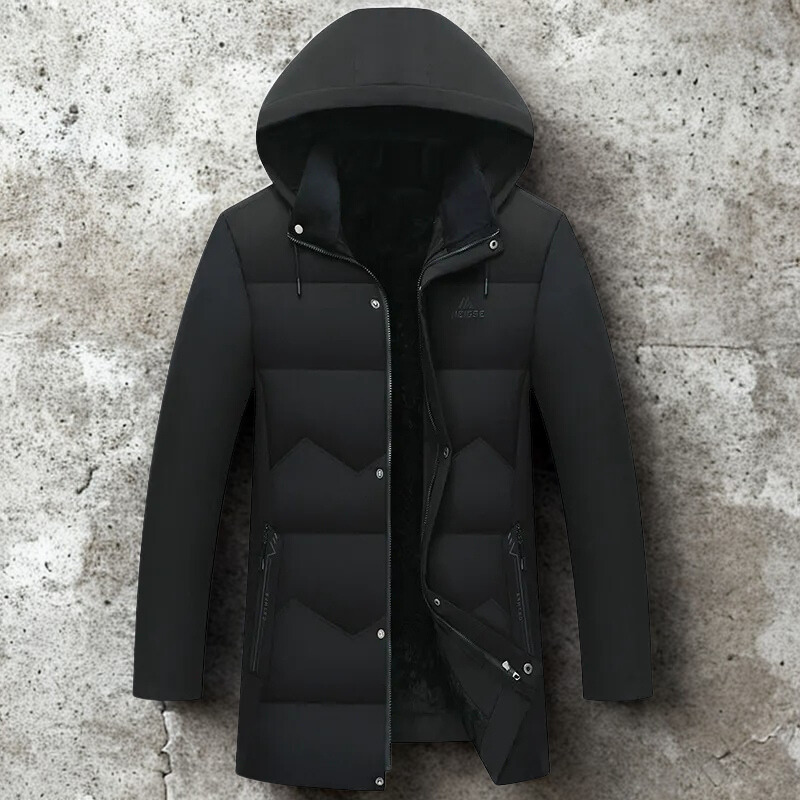 Weather Resistant Plush Lined Hooded Padded Coat