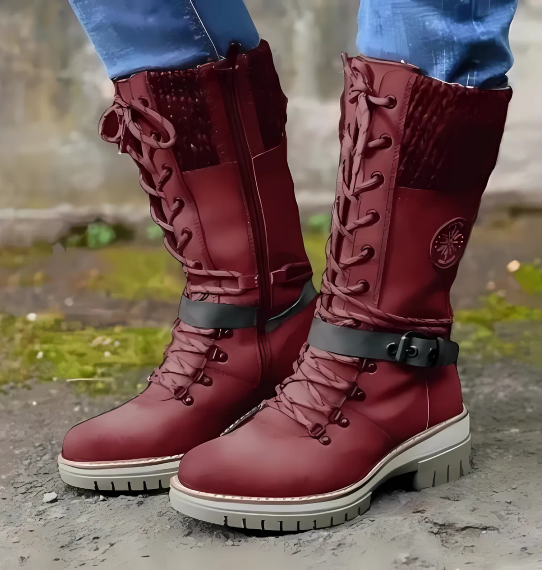Mid-Calf Chunky Lug Sole Boots