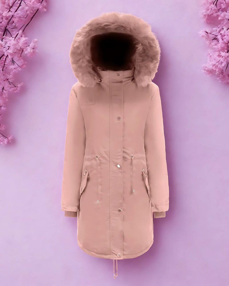 Insulated Faux Fur Hood Parka Jacket