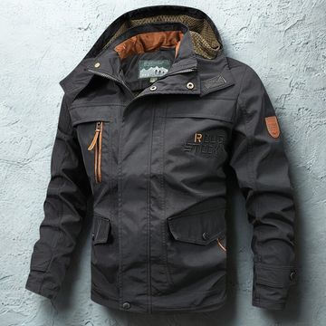 Windproof Water-Resistant Hooded Loose Fit Jacket