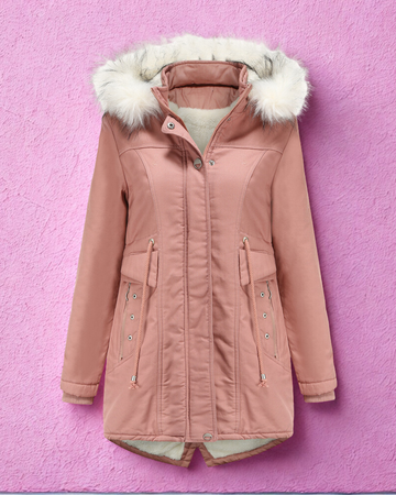 Weather-Resistant Faux Fur Hood Parka Jacket