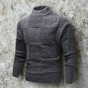 Fine Gauge Knit Slim Fit Mock Neck Sweater
