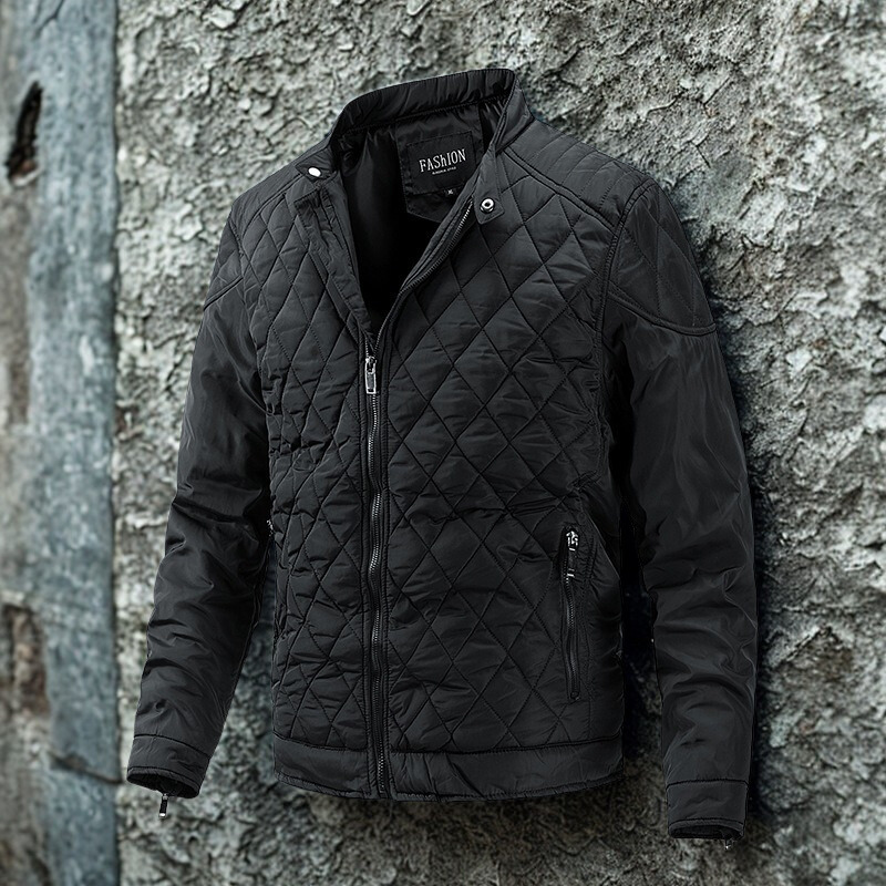 Lightweight Insulated Quilted Stand Collar Coat