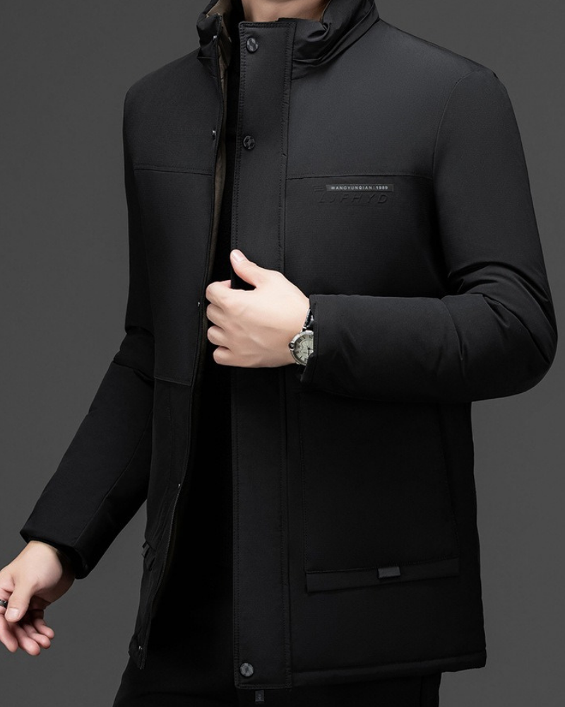 Weatherproof Insulated Hooded Mid-Length Coat