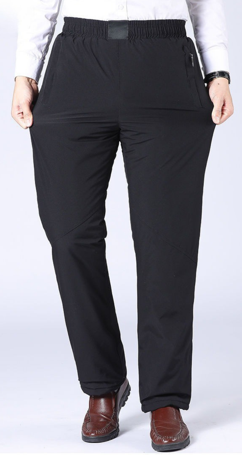 Plush Lined Elastic Waist Trousers