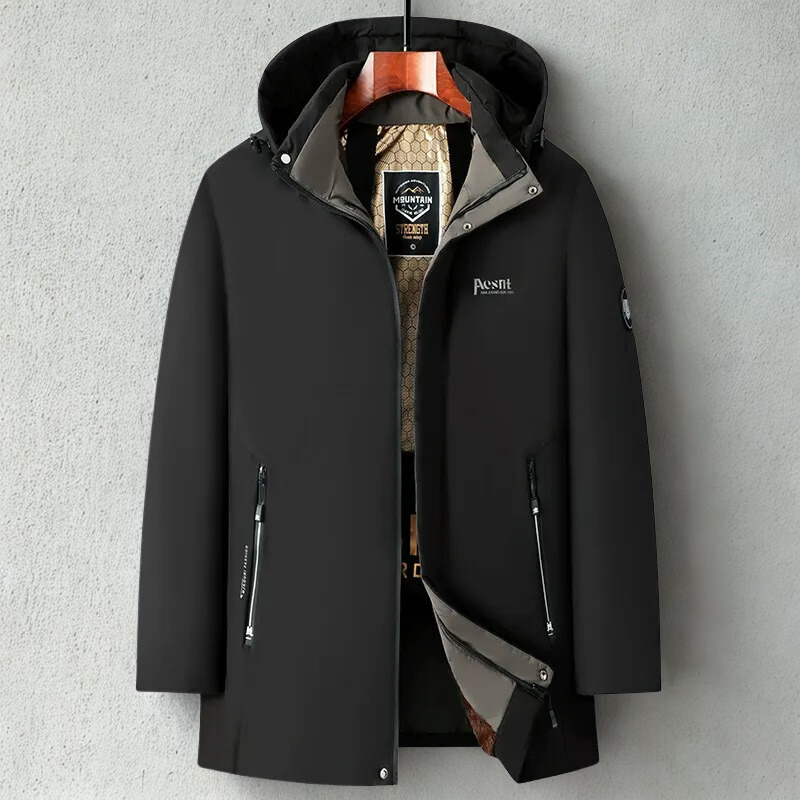 Quilted Hooded Plush Collar Coat
