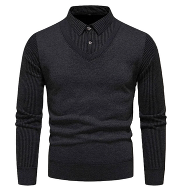 Fine-Gauge Slim Fit V-Neck Pullover Sweater