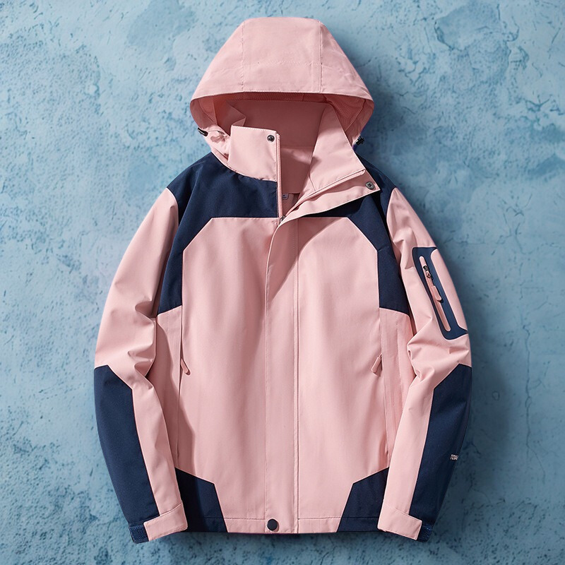 Windproof Water-Resistant Adjustable Hood Jacket