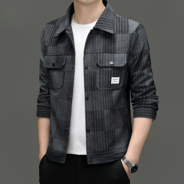Slim Tailored Fit Vertical Stripe Jacket