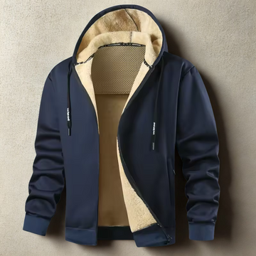 Plush Fleece Relaxed Fit Hoodie Jacket