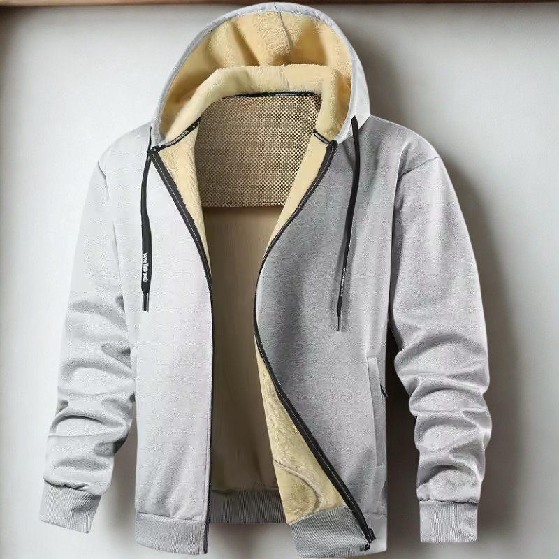 Plush Fleece Relaxed Fit Hoodie Jacket