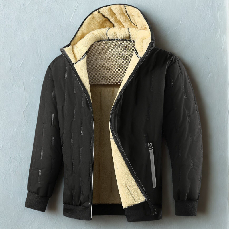 Plush Lining Relaxed Fit Hooded Coat
