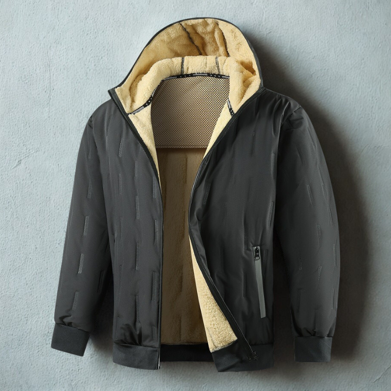 Plush Lining Relaxed Fit Hooded Coat
