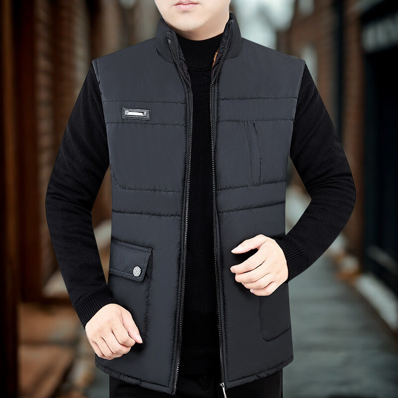 Quilted Insulated High Collar Padded Vest