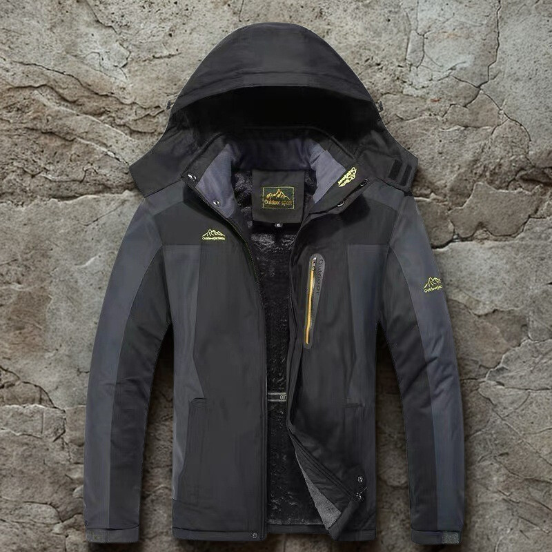 Adjustable Cuff High Stand Collar Woven Jacket