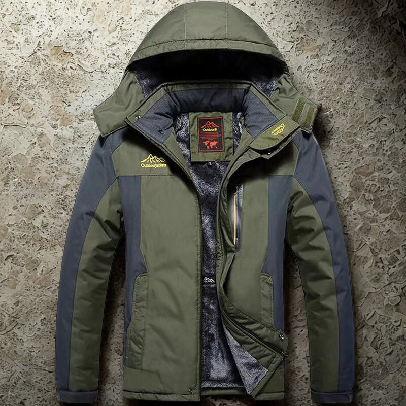 Adjustable Cuff High Stand Collar Woven Jacket