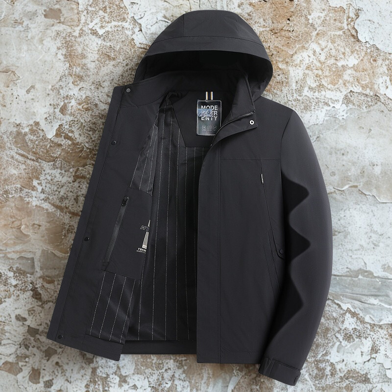 Water-Resistant Relaxed Tailored Fit Hooded Jacket