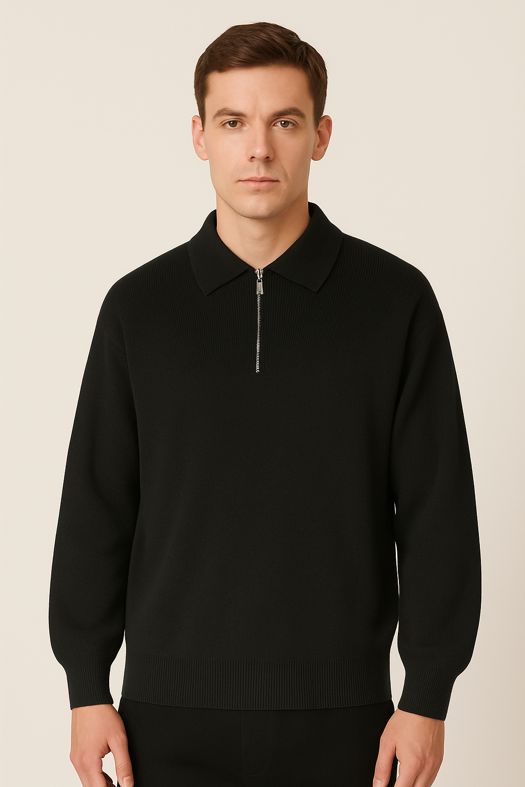 Soft Knit Relaxed Fit Quarter-Zip Sweatshirt