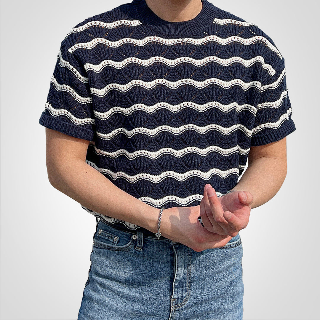 Knit Textured Relaxed Fit T-shirt