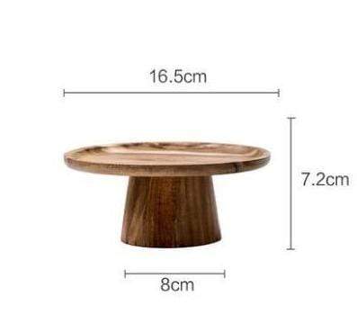 Solid Wood Tapered Pedestal Serving Stand