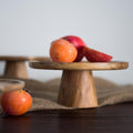 Solid Wood Tapered Pedestal Serving Stand