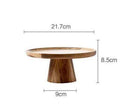 Solid Wood Tapered Pedestal Serving Stand