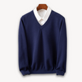 Men's V-neck Sweater – Slim Fit – Soft Knit Quality – Ribbed Edges – Versatile Style