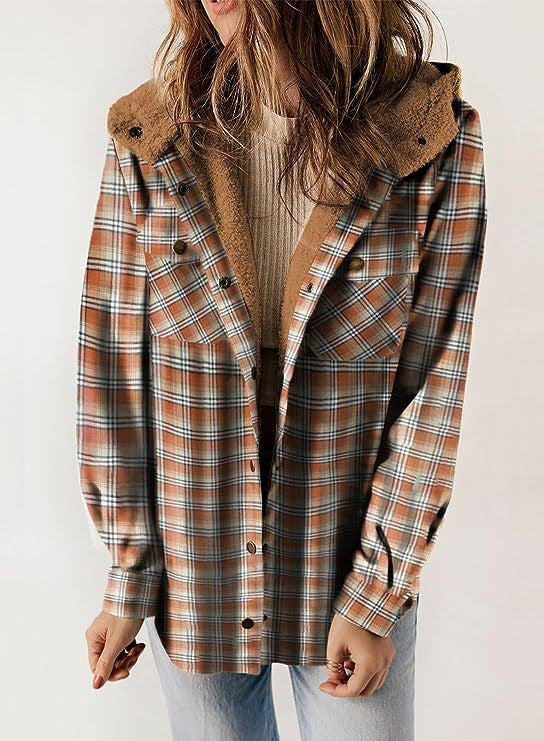 Plush Lined Plaid Wool Jacket