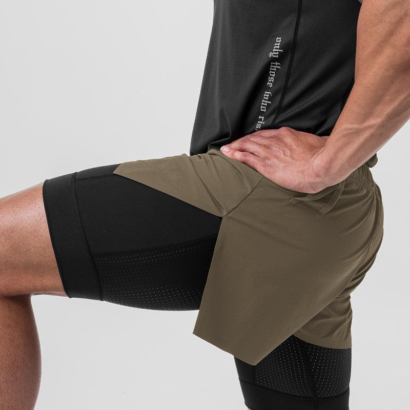Men's Training Shorts – Double Layer Design – Compression – Breathable Lightweight Material