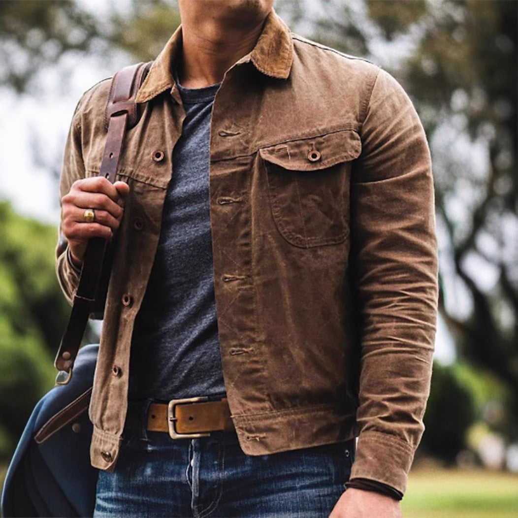Cotton Blend Tailored Shirt Collar Jacket