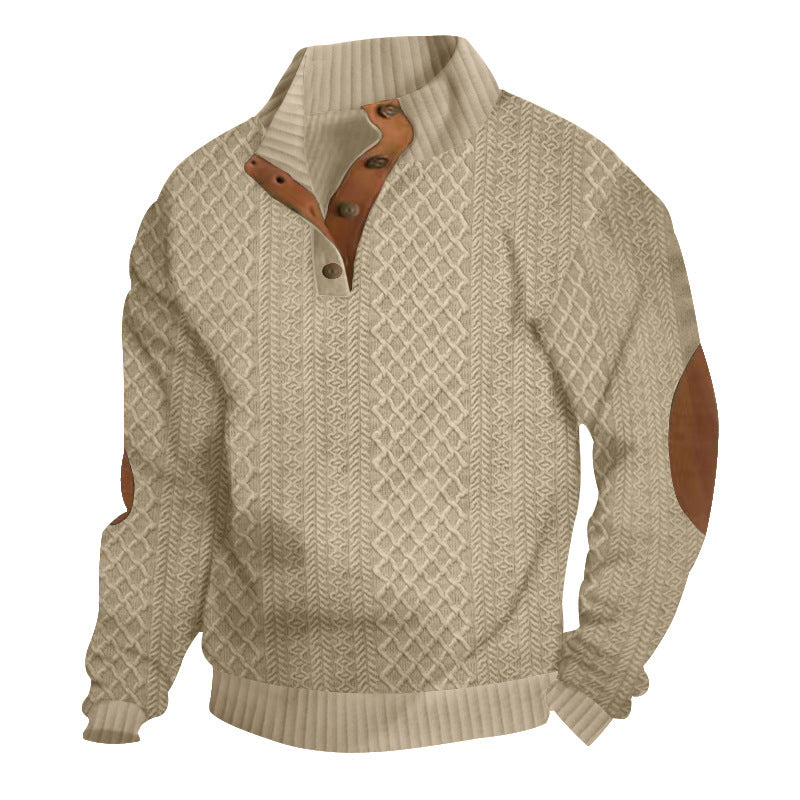 Wool Knit Cable Pattern Sweater
