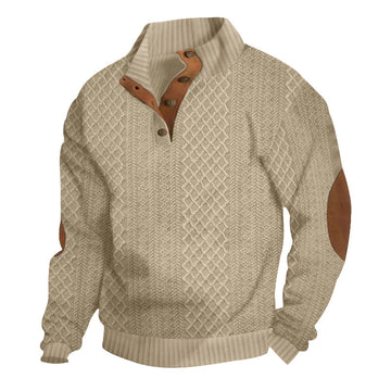 Wool Knit Cable Pattern Sweater