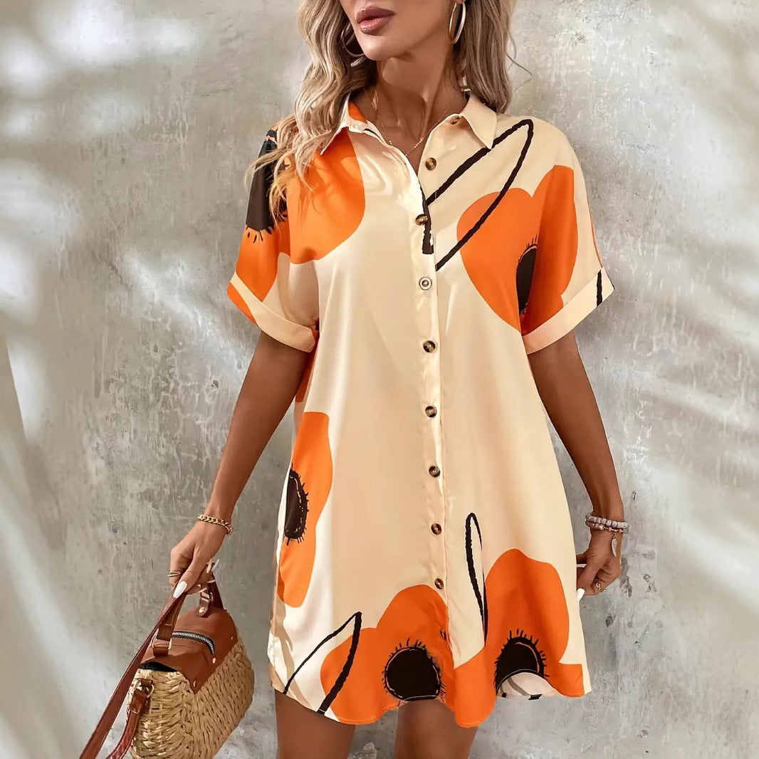Floral Print Relaxed Fit Shift Dress