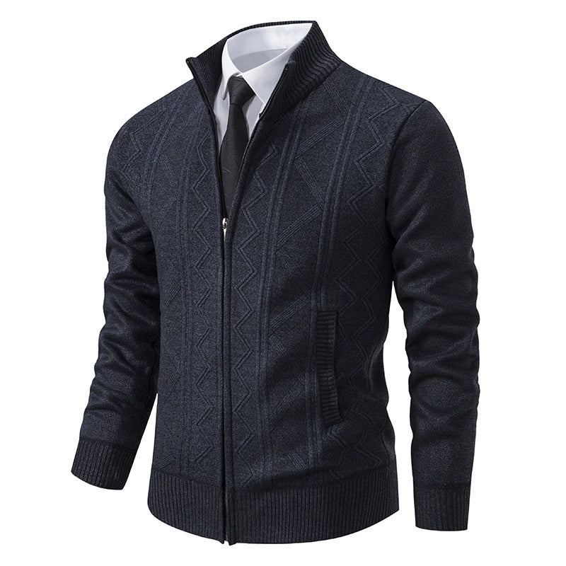 Wool Knit Slim Tailored Cardigan Jacket