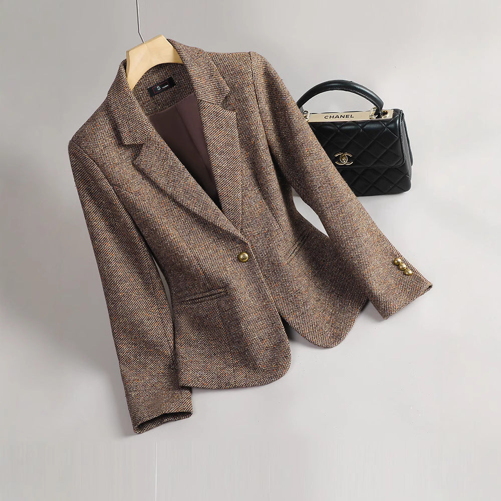 Women's Blazer – Tailored Fit – Notch Lapel – Luxurious Fabric – Single Closure