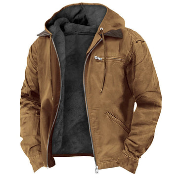 Fleece Lining Relaxed Fit Hoodie Jacket