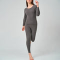 Women's Lounge Set – Slim Fit – Long-Sleeved Top and Ankle-Length Stretch Pants