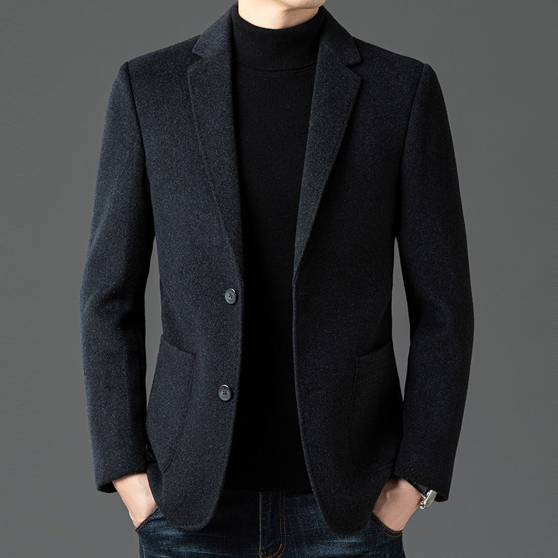 Wool Slim Fit Notched Lapel Blazer