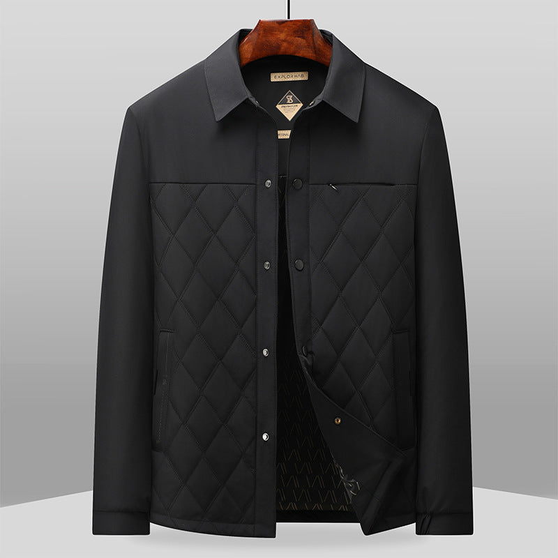 Quilted Shirt Collar Padded Jacket