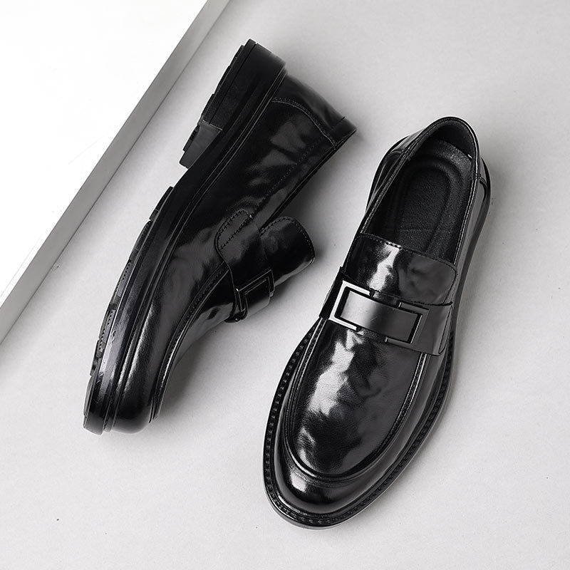 Genuine Leather Slip-On Pointed Toe Loafers