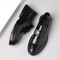 Men's Loafers – Genuine Leather – Pointed Toe – Slip-On – Formal Design with Buckle