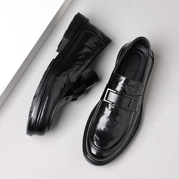 Genuine Leather Slip-On Pointed Toe Loafers