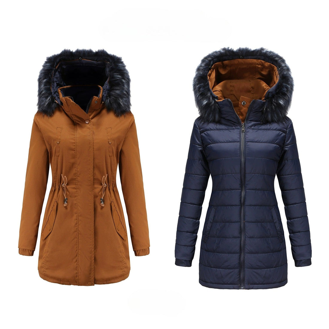 Faux Fur Hood Weather-Resistant Parka Jacket