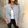 Women's Cardigan Jacket – Relaxed Fit – Soft Knit – Button Closure – Round Neck