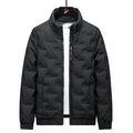 Men's Down Jacket – Relaxed Fit – Lightweight Padded – Stand Collar – Hip Length