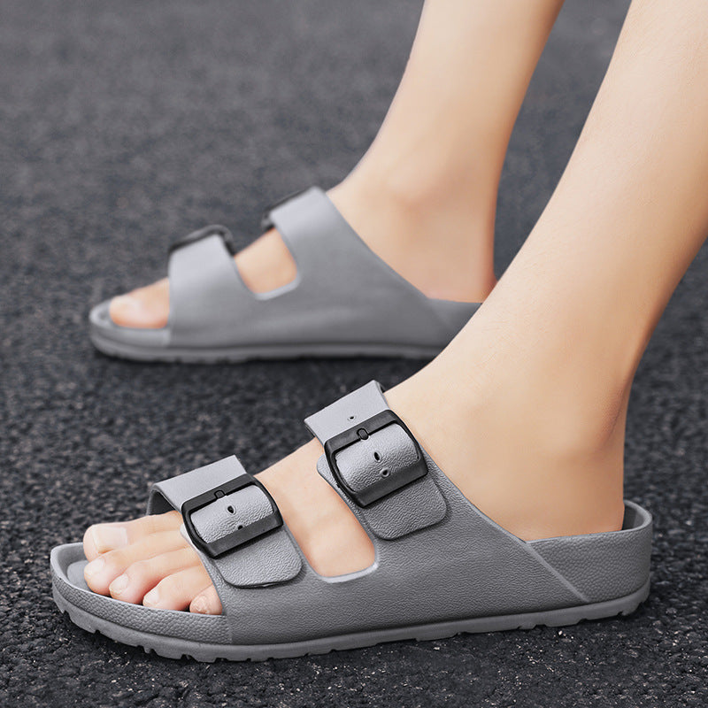 Open Toe Adjustable Buckle Thick Sole Sandals