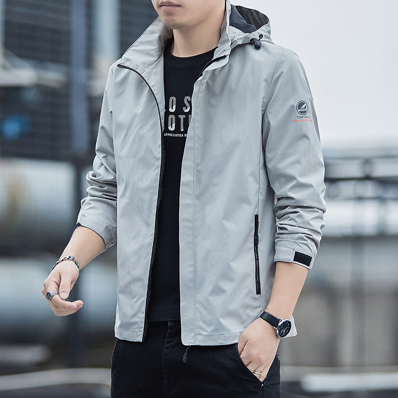 Detachable Hood Tailored Fit Windbreaker